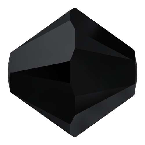 Pack of 50 - 5328 - 6mm - Jet (280) - Bicone Xilion Crystal Bead 