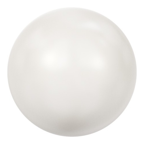 Pack of 13 - 5818 - 10mm - Crystal White Pearl (001 650) - Round Half Drilled Crystal Pearl