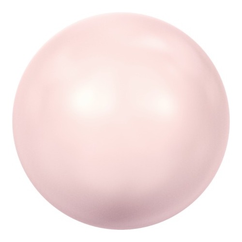 Pack of 10 - 5818 - 10mm - Swarovski Crystal Rosaline Pearl (001 294) - Round Half Drilled Crystal Pearl