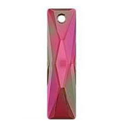 Pack of 1 - 6465 - 10mm x 38mm - Crystal Volcano (001 VOL) - Queen Baguette Pendant