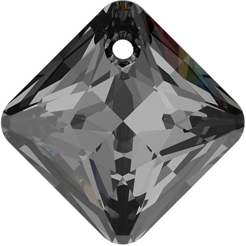 Pack of 2 - 6431 - 16mm - Crystal Silver Night (001 SINI) - Princess Cut Pendant