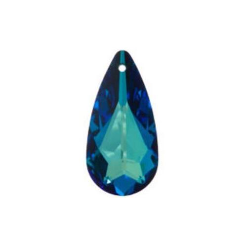 Pack of 1 - 6100 - 24mm x 12mm - Crystal Bermuda Blue (001 BB) - Teardrop Crystal Pendant - Loose Crystal