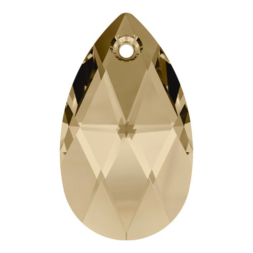 Pack of 1 - 6106 - 22mm - Crystal Golden Shadow (001 GSHA) - Pear Crystal Pendant