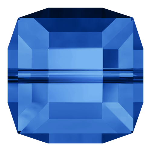 Pack of 8 - 5601 - 6mm - Sapphire (206) - Cube Crystal Bead
