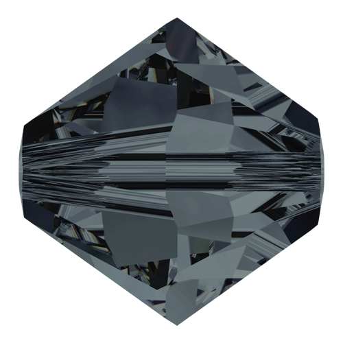 Pack of 20 - 5328 - 6mm - Graphite (253) - Bicone Xilion Crystal Bead