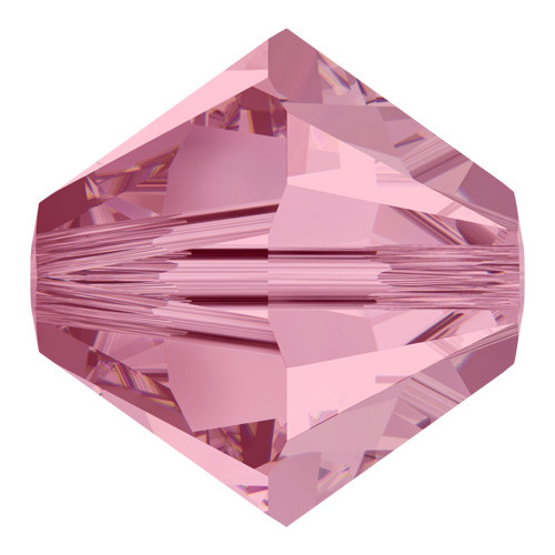 Pack of 50 - 5328 - 3mm - Light Rose (223) - Bicone Xilion Crystal Bead
