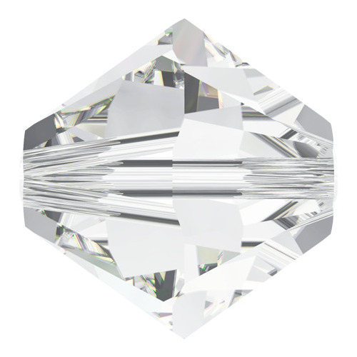 Pack of 4 - 5328 - 10mm - Crystal (001) - Bicone Xilion Crystal Bead