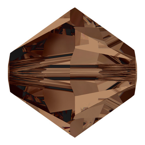 Pack of 100 - 5328 - 5mm - Smoked Topaz (220) - Bicone Xilion Crystal Bead