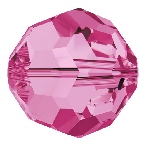 Pack of 10 - 5000 - 8mm - Rose (209) - Round Crystal Bead