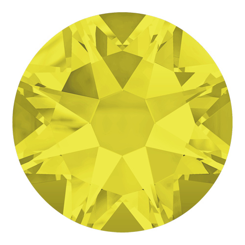 1 Pack 144 - 2088 - SS34 (7.07 - 7.27mm) - Citrine F (249) - Xirius Rose No Hot Fix Flat Back Crystal - Factory Pack