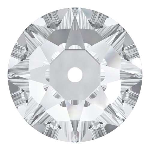 Pack of 13 - 3188 - 5mm - Crystal F (001) - Xirius Round Lochrose Sew-On Crystal