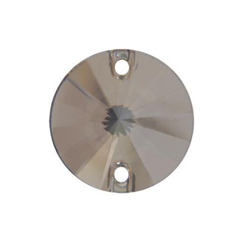 Pack of 4 - 3200 - 12mm - Crystal Satin F (001 SATIN) - Two Hole Rivoli Sew-On Crystal 