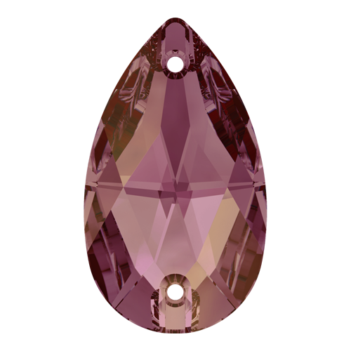 Pack of 10 - 3230 - 18mm x 10.5mm - Crystal Lilac Shadow F (001 LISH) - Pear Drop Sew-On Crystal 