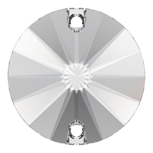 Pack of 4 - 3200 - 14mm - Crystal F (001) - Two Hole Rivoli Sew-On Crystal