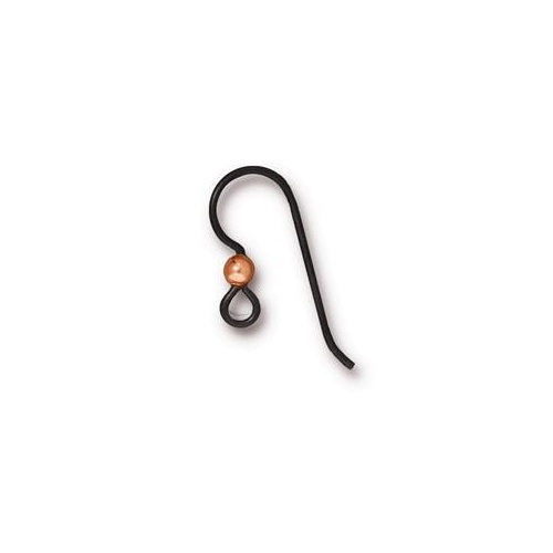 Pack of 1 pr - TierraCast 3mm Bead Earrings - Pair - Antique Copper