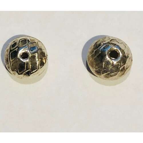 Pack of 2 - Sterling Silver 10mm decorative rondelle