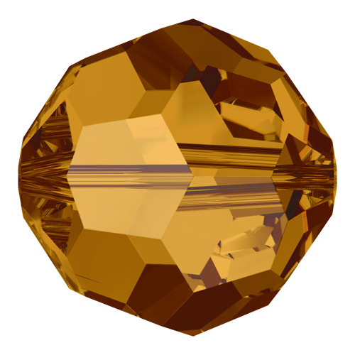 Pack of 50 - 5000 - 6mm - Swarovski Crystal Copper (001 COP) - Round Crystal Bead