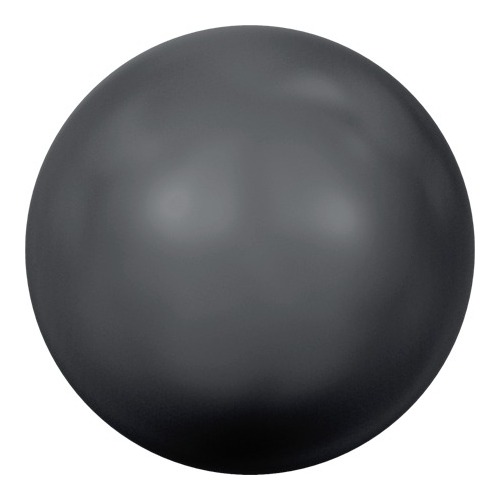 Pack of 10 - 5811 - 12mm - Crystal Black Pearl (001 298) - Round (Large Hole) Crystal Pearl - Loose Pearl