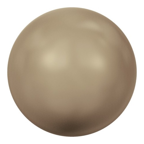 Pack of 10-  5811 - 14mm - Crystal Bronze Pearl (001 295) - Large Hole Round Crystal Pearls 