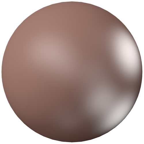 Pack of 10 - 5810 - 8mm - Crystal Velvet Brown Pearl (001 951) - Round Crystal Pearls