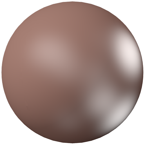 Strand (50) - 5810 - 8mm - Crystal Velvet Brown Pearl (001 951) - Round Crystal Pearls