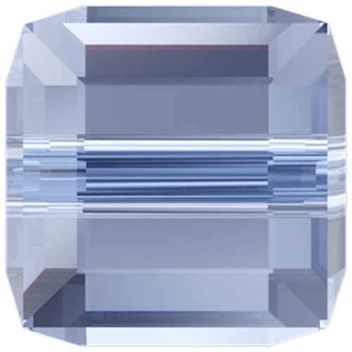 Pack of 10 - 5601 - 6mm - Light Sapphire (211) - Cube Crystal Bead