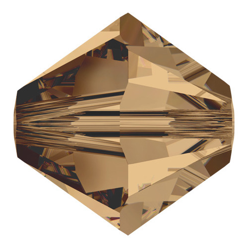 Pack of 25 - 5328 - 6mm - Light Smoked Topaz (221) - Bicone Xilion Crystal Bead