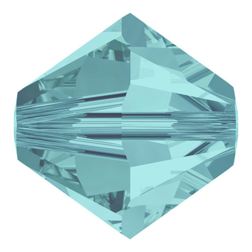 Pack of 40 - 5328 - 6mm - Light Turquoise (263) - Bicone Xilion Crystal Bead