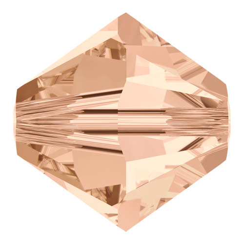 Pack of 100 - 5328 - 4mm - Light Peach (362) - Bicone Xilion Crystal Bead