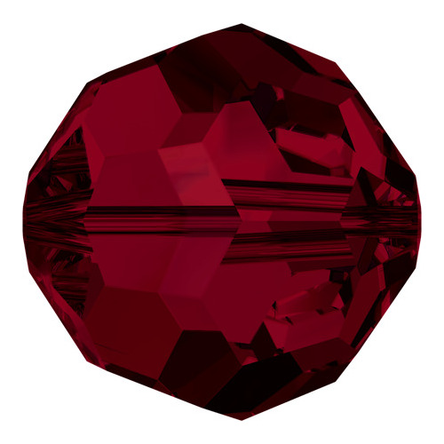 Pack of 11 - 5000 - 8mm - Siam (208) - Round Crystal Bead