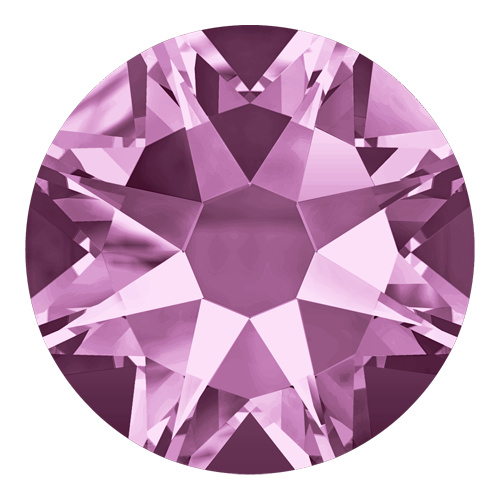 *Pack of 130 - 2088 - SS34 (7.07 - 7.27mm) - Light Amethyst F (212) - Xirius Rose No Hot Fix Flat Back Crystal