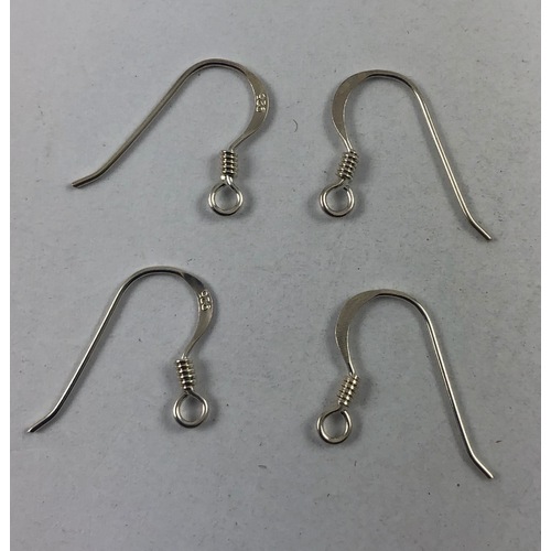 *Pack of 1 pair - Ear Hook with coil  - Sterling Silver