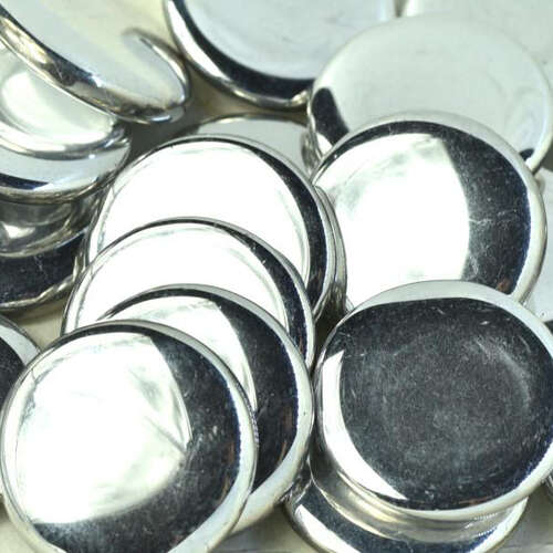 14mm Low Profile Czech Glass Cabochon - Crystal-Labrador Full - 00030-27000