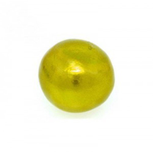 12mm Round Cotton Pearl - Chartreuse