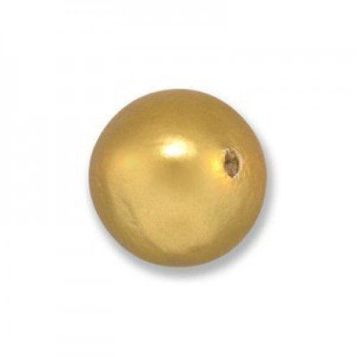 12mm Round Cotton Pearl - Gold