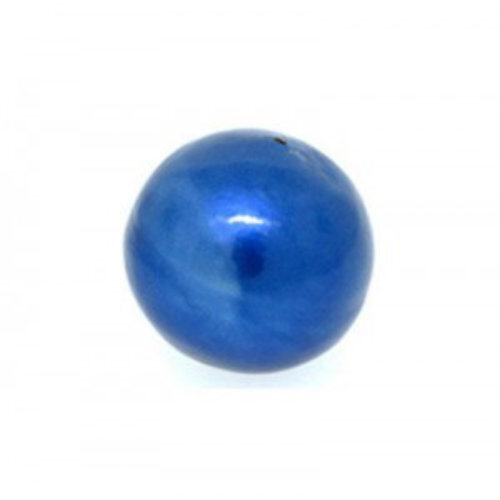12mm Round Cotton Pearl - Montana Blue