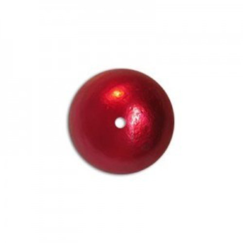 12mm Round Cotton Pearl - Red