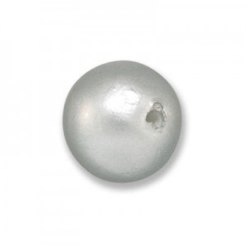 12mm Round Cotton Pearl - Silver