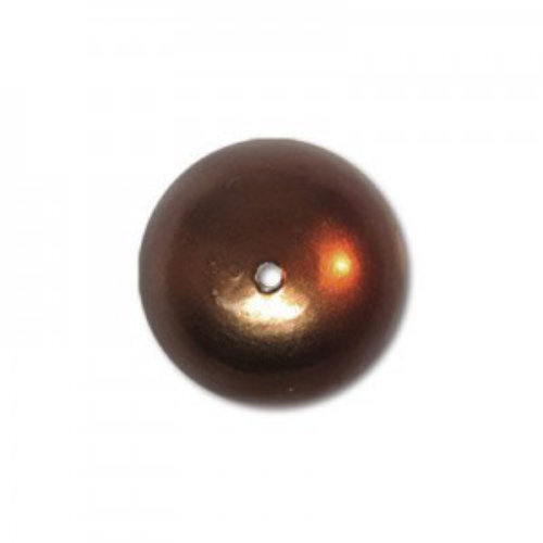 14mm Round Cotton Pearl - Bronze