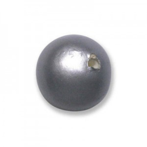 14mm Round Cotton Pearl - Hematite