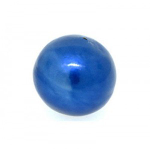 14mm Round Cotton Pearl - Montana Blue