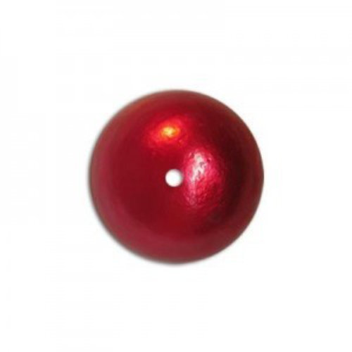 14mm Round Cotton Pearl - Red
