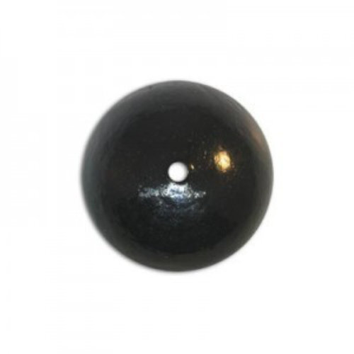 16mm Round Cotton Pearl - Black