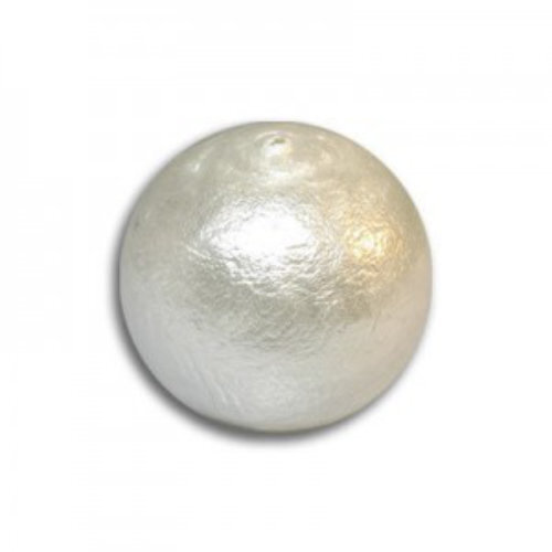 16mm Round Cotton Pearl - Bridal White