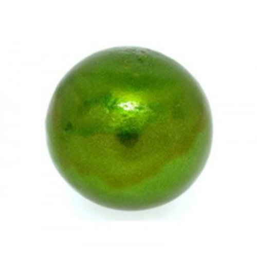 16mm Round Cotton Pearl - Hunter Green