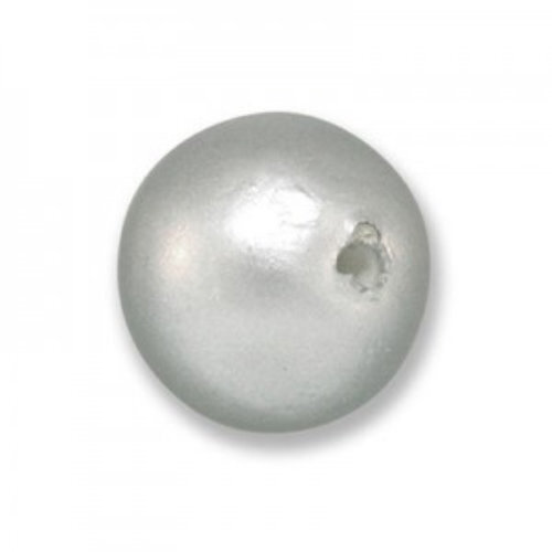 16mm Round Cotton Pearl - Silver
