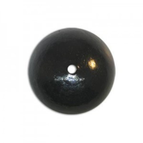 18mm Round Cotton Pearl - Black