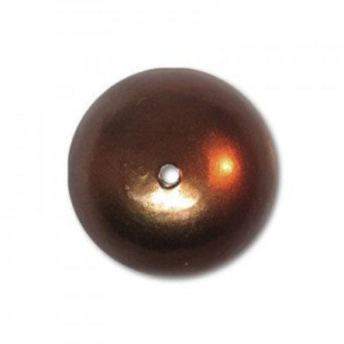 18mm Round Cotton Pearl - Bronze