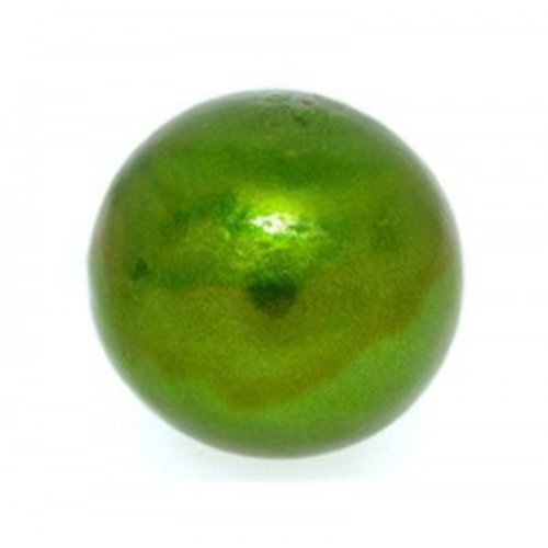 18mm Round Cotton Pearl - Hunter Green