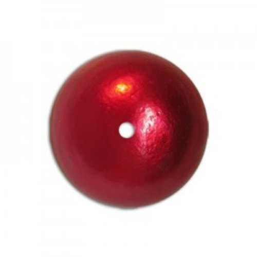 18mm Round Cotton Pearl - Red